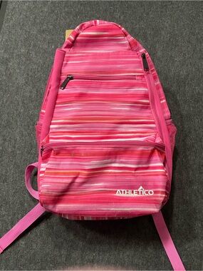 Pink Striped Backpack